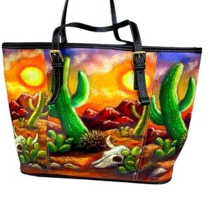 Desert vegan tote bag.